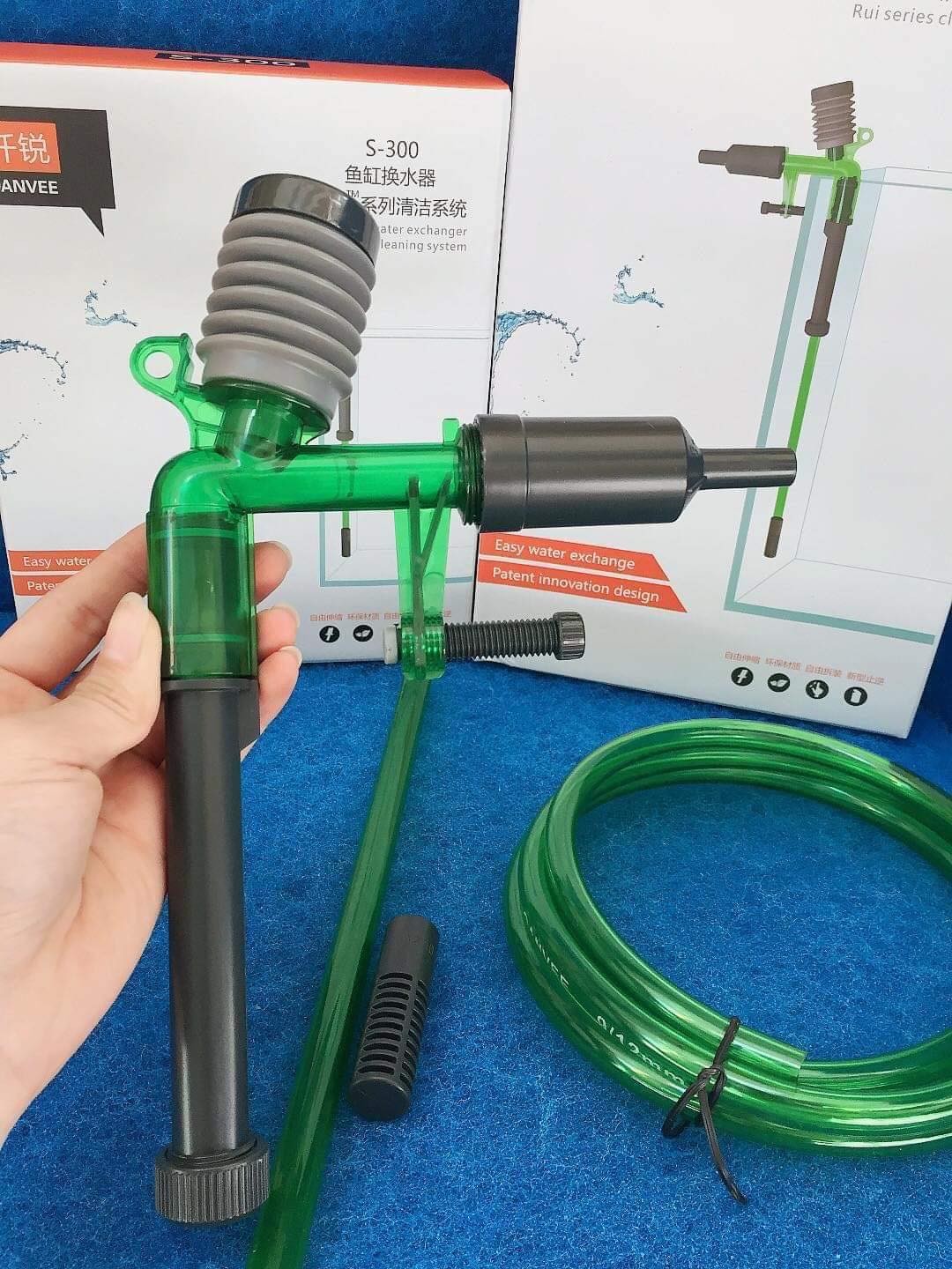 Hút đáy thay nước hồ cá cao cấp Qanvee S300 - S600